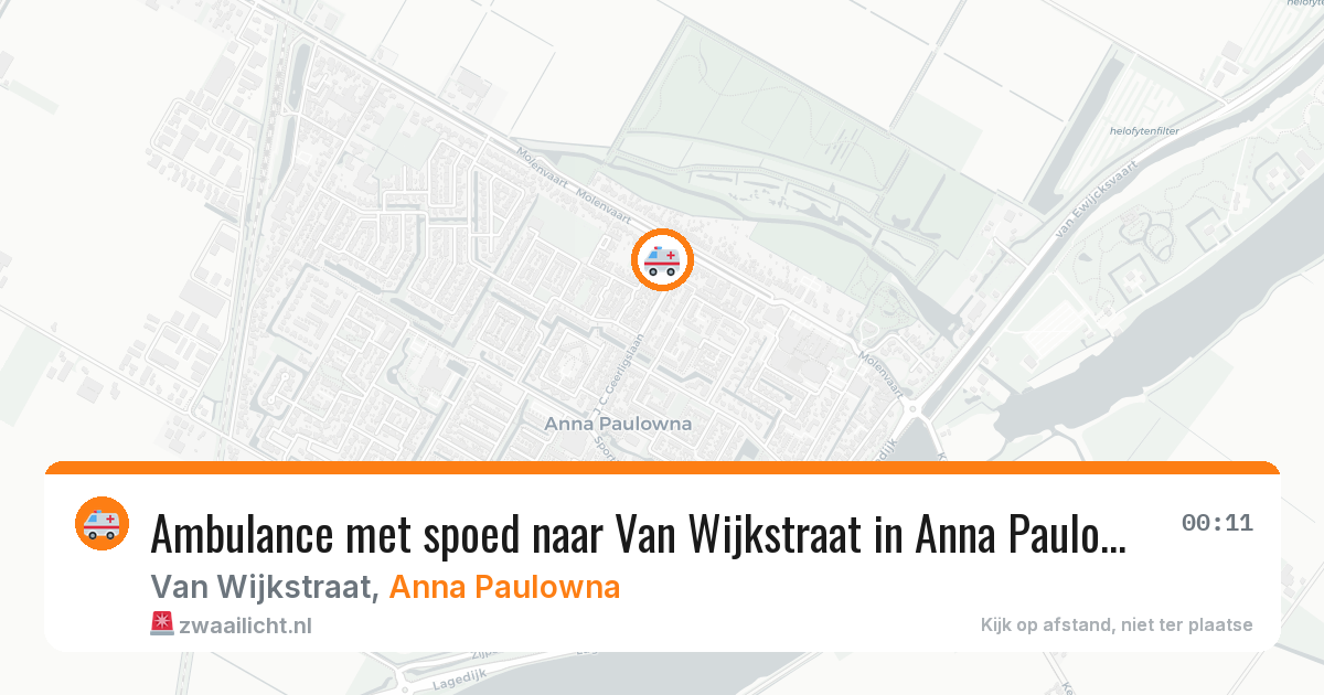 Ambulance met spoed naar Van Wijkstraat in Anna Paulowna — 10 aug 2026