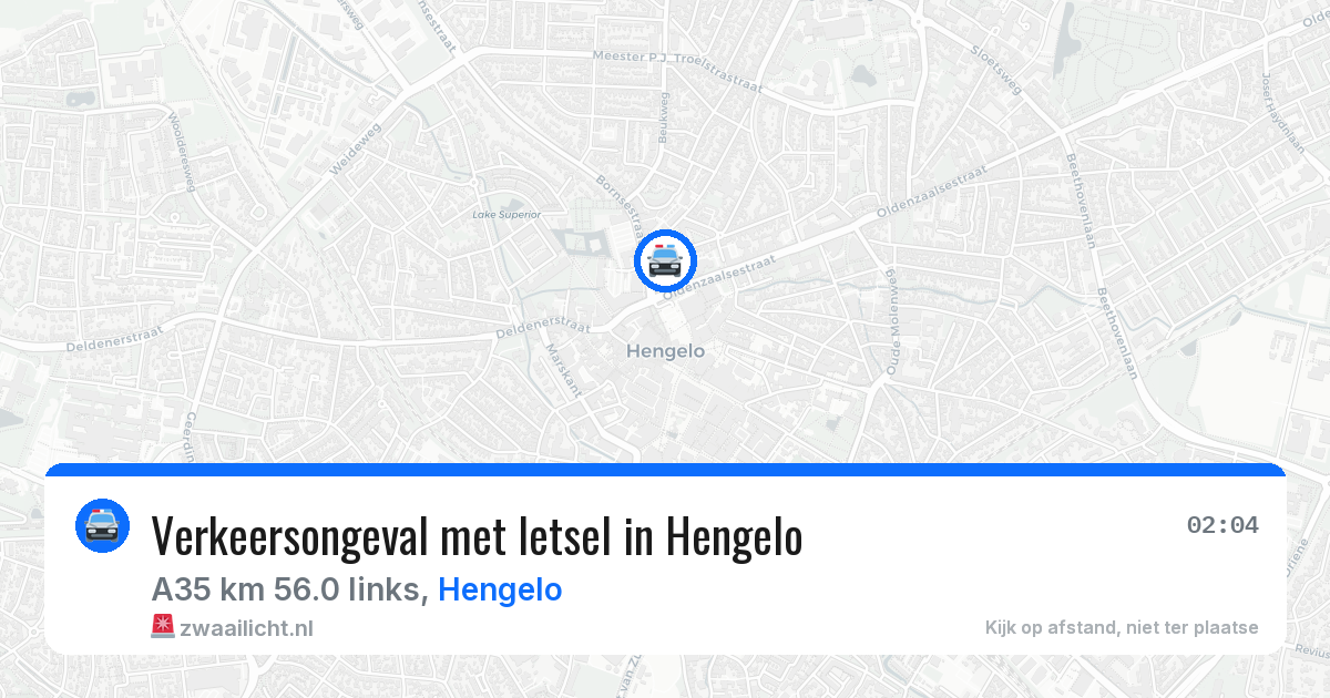 Verkeersongeval met letsel in Hengelo — 5 jul 2026