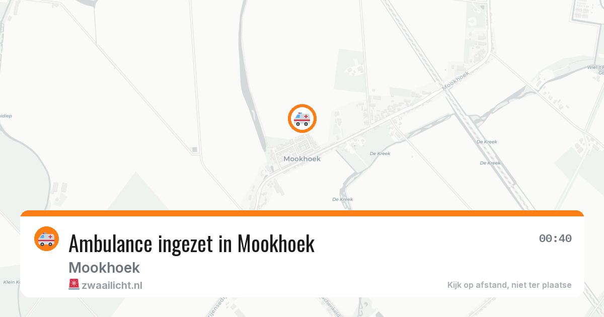 Ambulance ingezet in Mookhoek — 18 mrt 2026