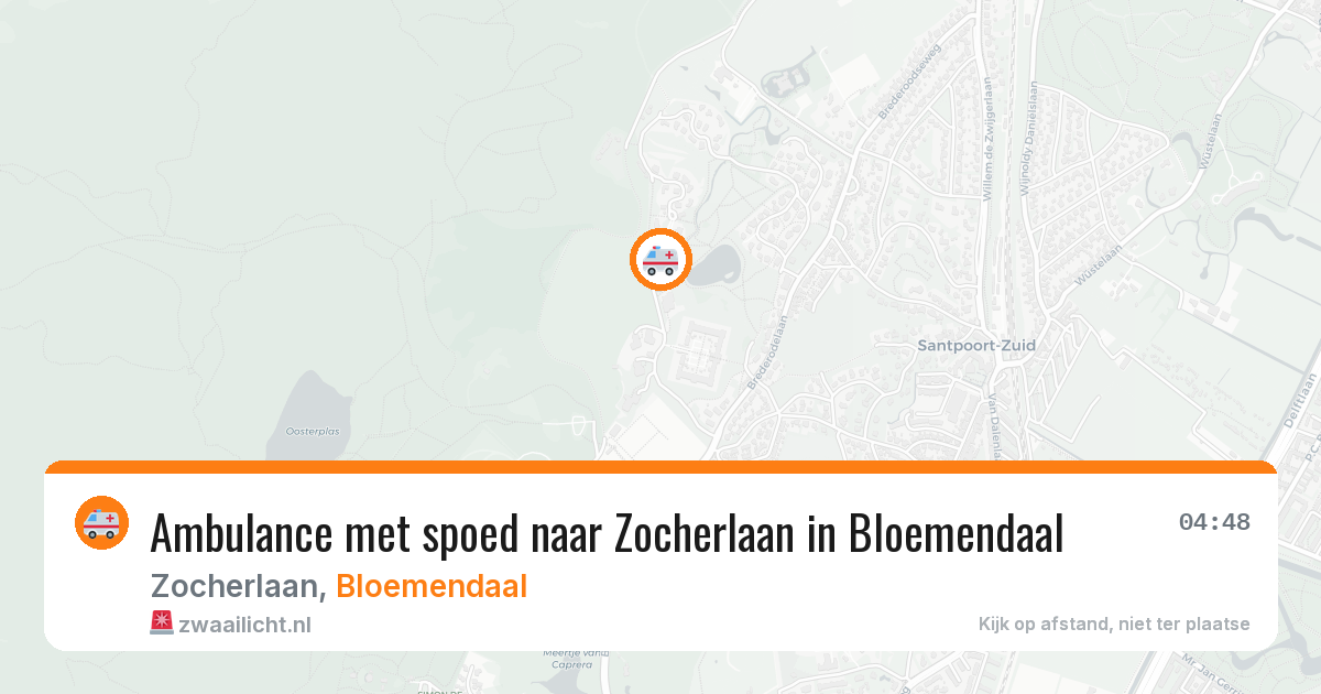 Ambulance met spoed naar Zocherlaan in Bloemendaal — 31 mrt 2026