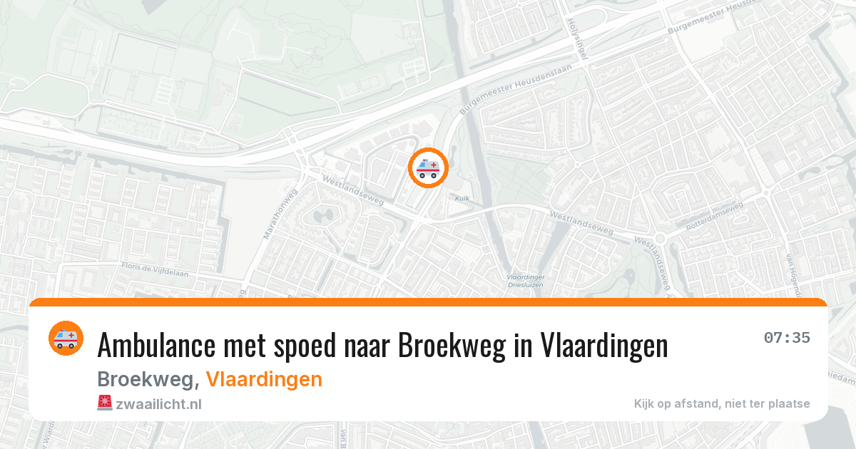 Ambulance met spoed naar Broekweg in Vlaardingen — 12 apr 2026