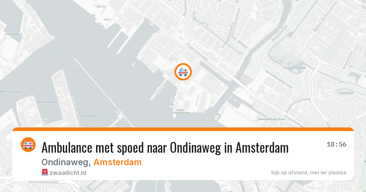 Ambulance met spoed naar Ondinaweg in Amsterdam — 20 jun 2026