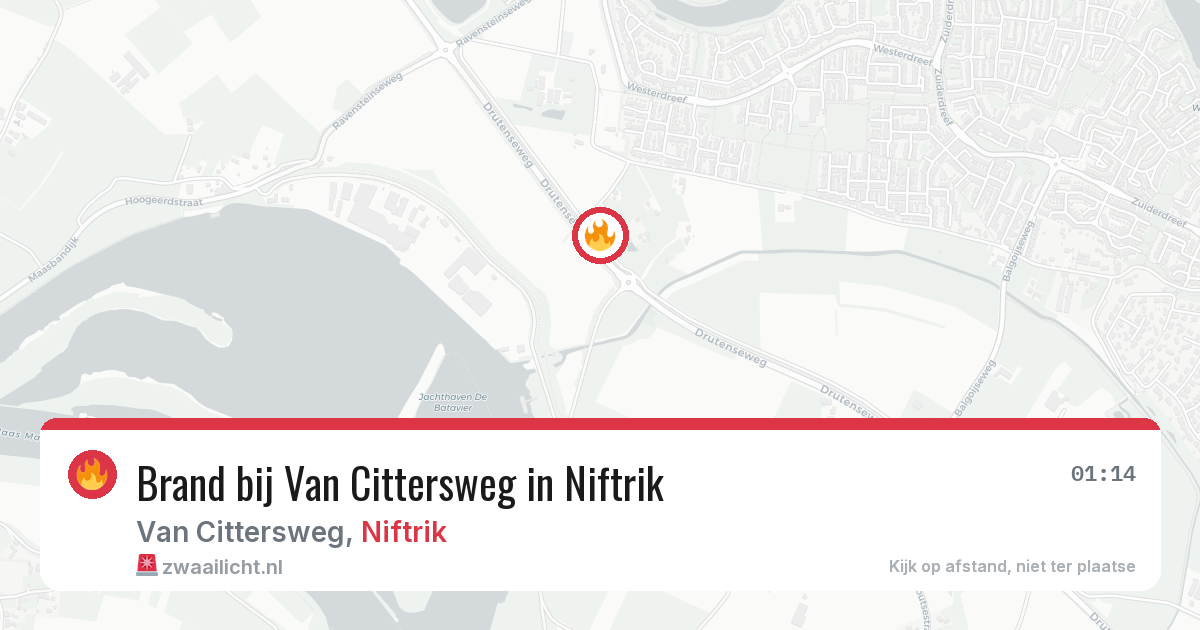 Brand bij Van Cittersweg in Niftrik — 27 jun 2026