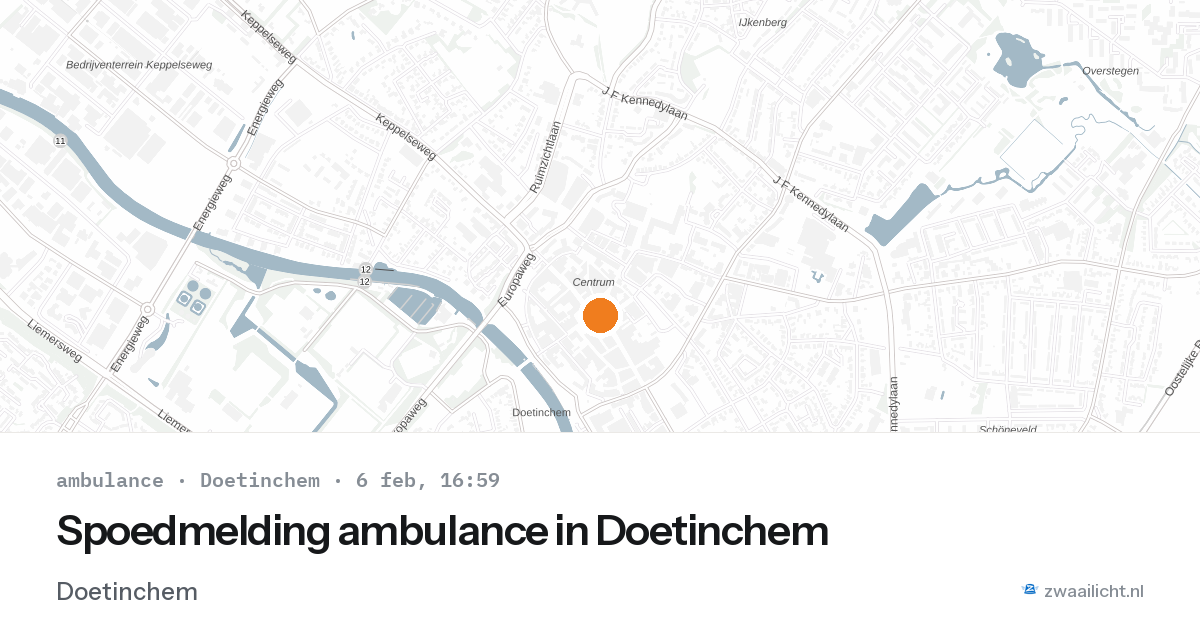Spoedmelding ambulance in Doetinchem — 6 feb 2026