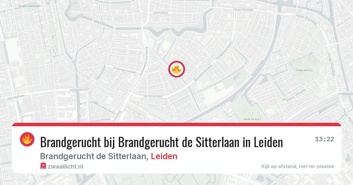Brandgerucht bij Brandgerucht de Sitterlaan in Leiden — 8 feb 2026