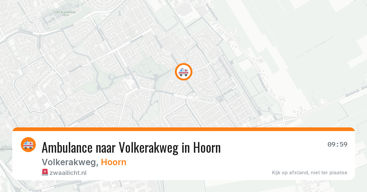 Ambulance naar Volkerakweg in Hoorn — 28 mei 2026