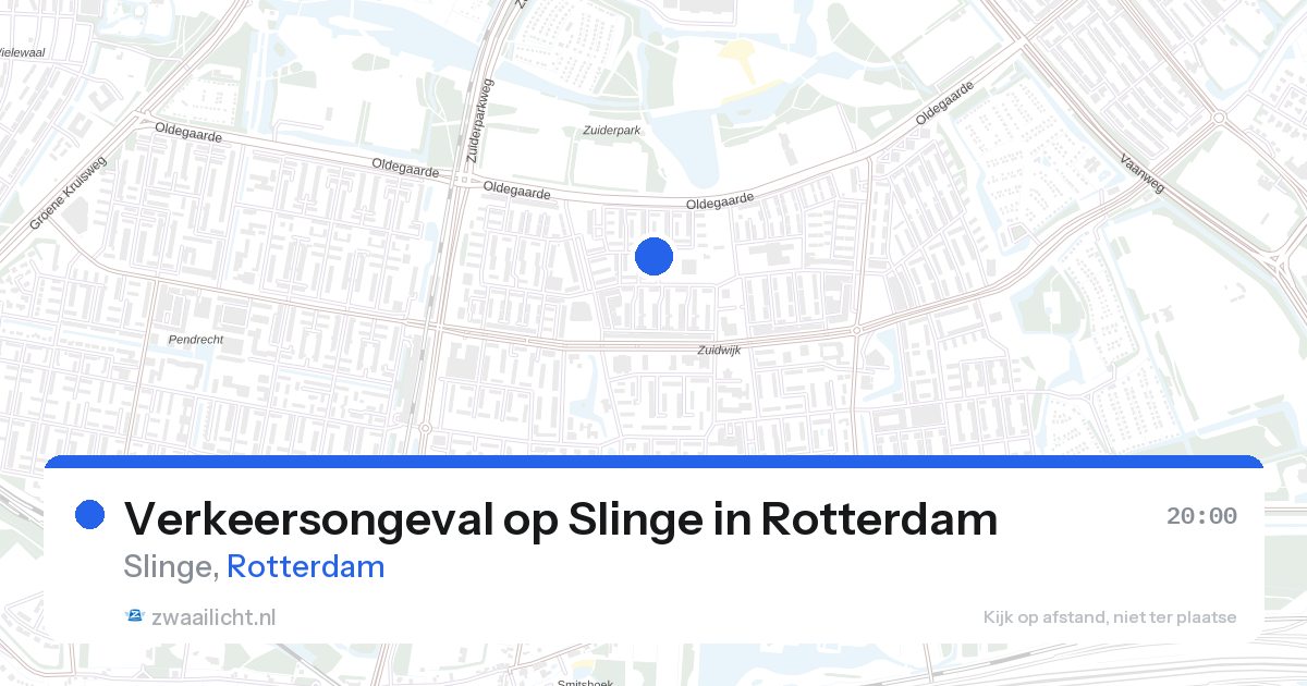 Verkeersongeval op Slinge in Rotterdam — 26 aug 2026