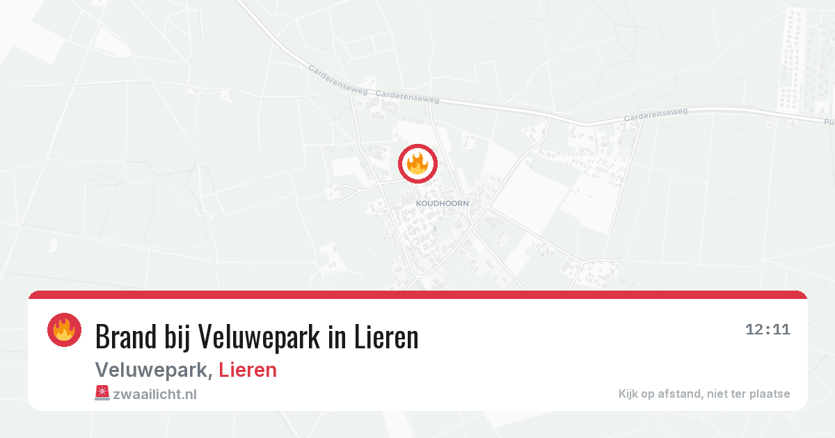 Brand bij Veluwepark in Lieren — 27 mei 2026
