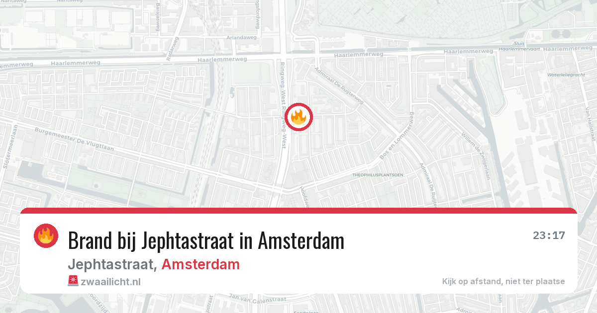Brand bij Jephtastraat in Amsterdam — 4 jul 2026