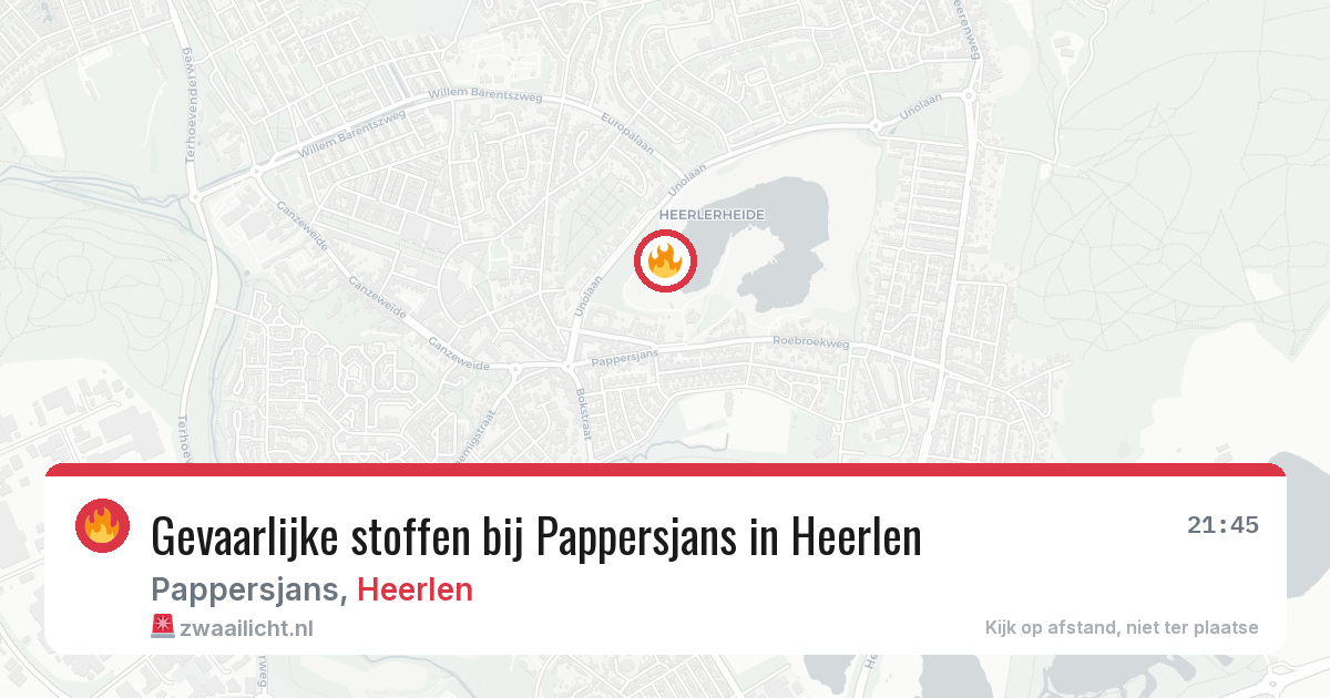 Gevaarlijke stoffen bij Pappersjans in Heerlen — 6 apr 2026