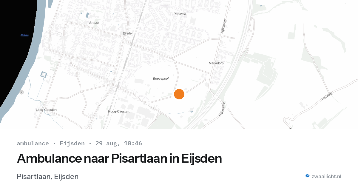Ambulance naar Pisartlaan in Eijsden — 29 aug 2026