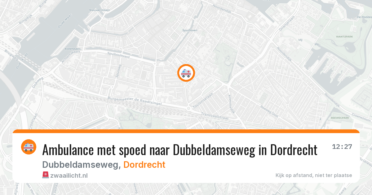 Ambulance met spoed naar Dubbeldamseweg in Dordrecht — 14 aug 2026