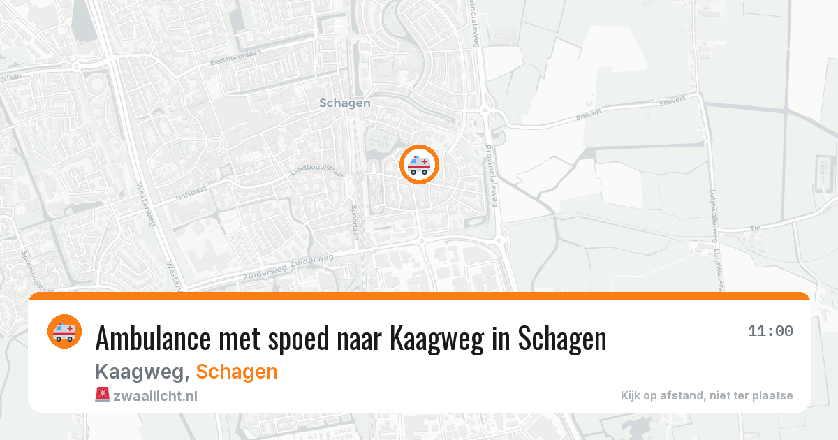 Ambulance met spoed naar Kaagweg in Schagen — 4 mei 2026