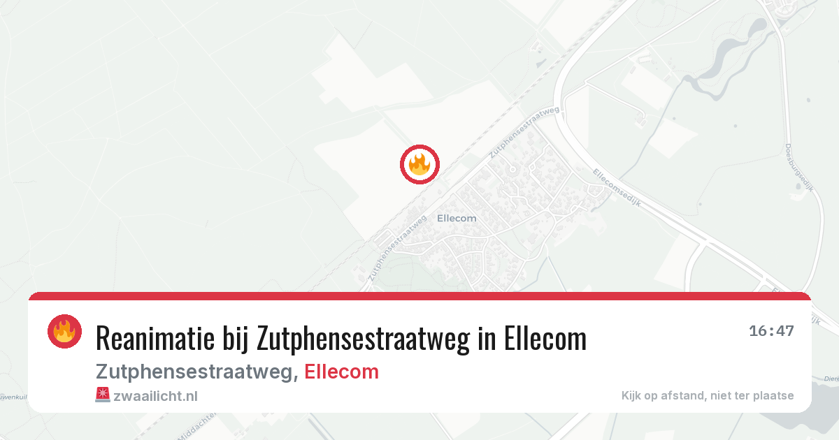 Reanimatie bij Zutphensestraatweg in Ellecom — 8 mei 2026