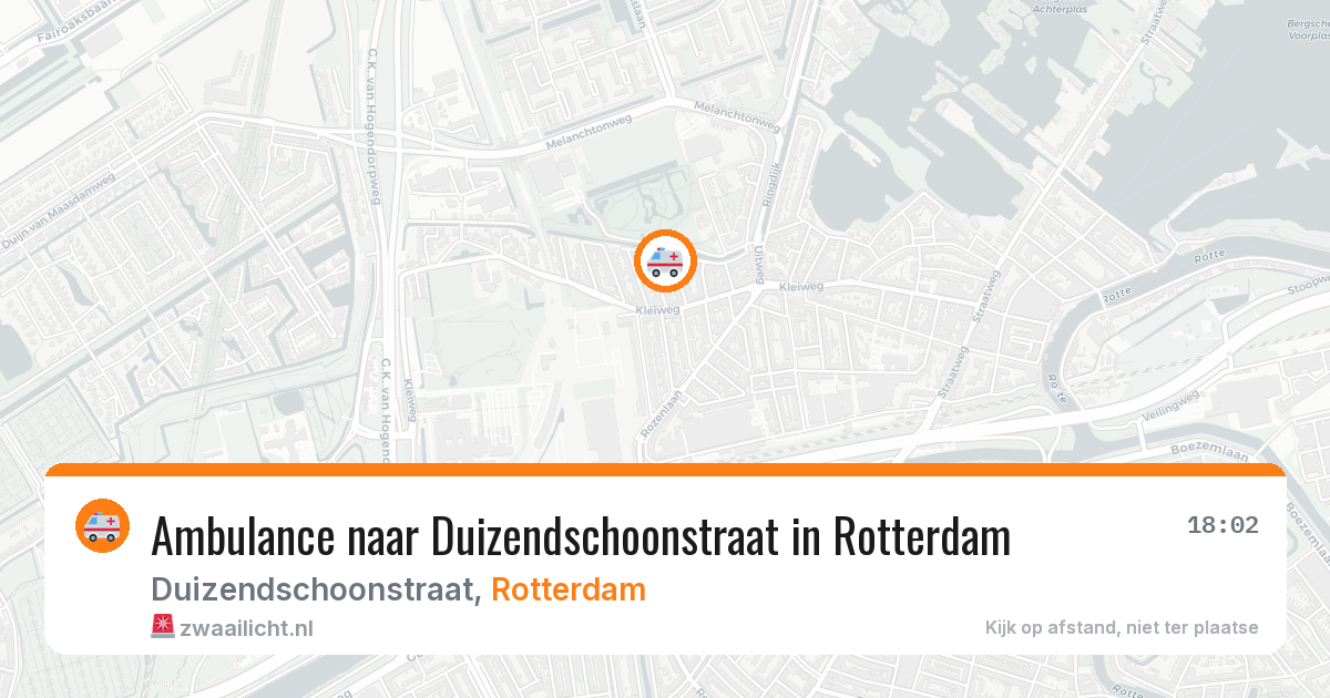 Ambulance naar Duizendschoonstraat in Rotterdam — 1 jul 2026