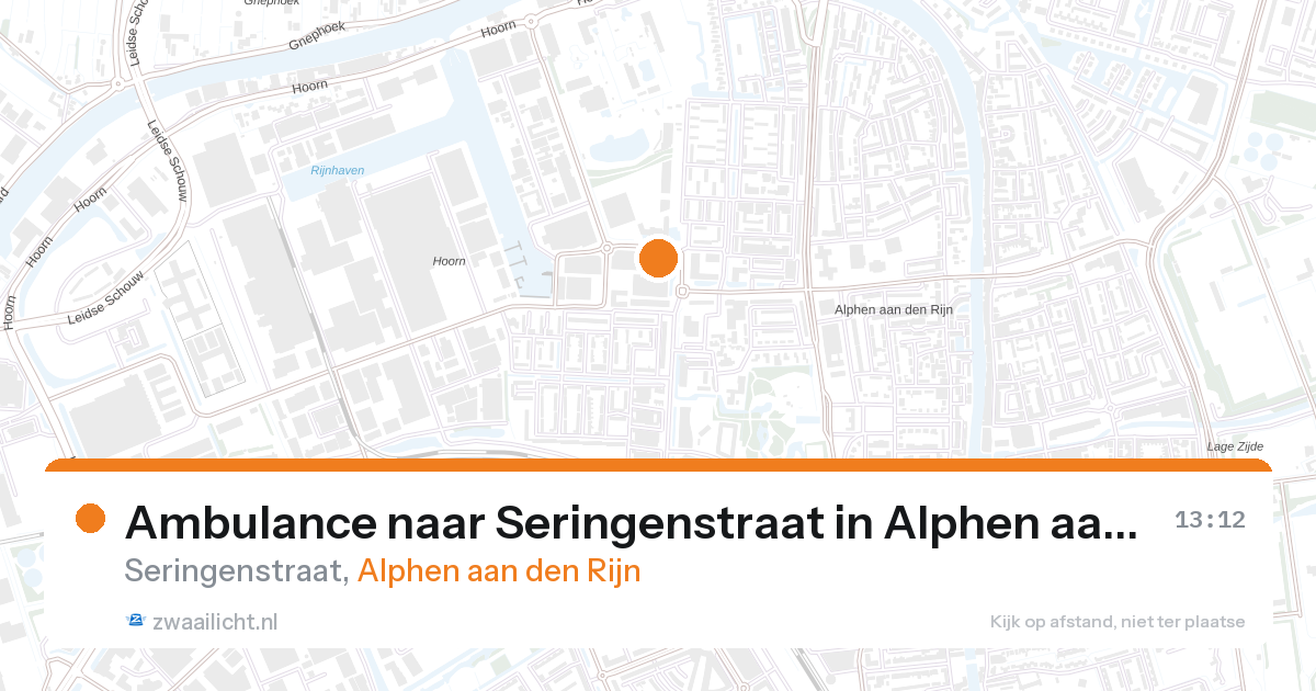 Ambulance naar Seringenstraat in Alphen aan den Rijn — 8 mrt 2026