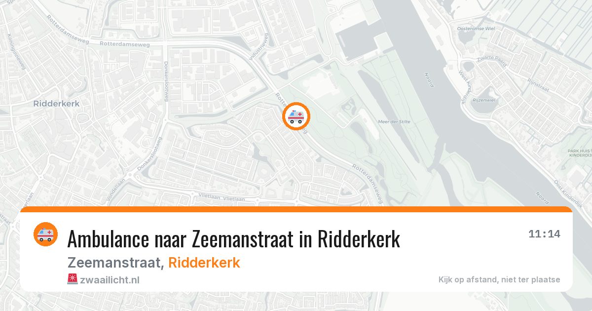 Ambulance naar Zeemanstraat in Ridderkerk — 22 mrt 2026
