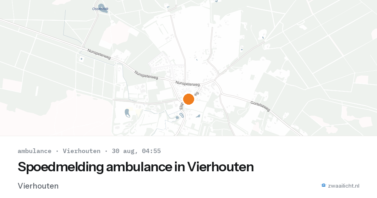 Spoedmelding ambulance in Vierhouten — 30 aug 2026