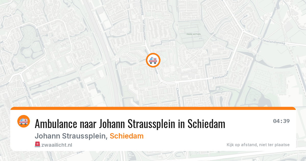 Ambulance naar Johann Straussplein in Schiedam — 14 apr 2026