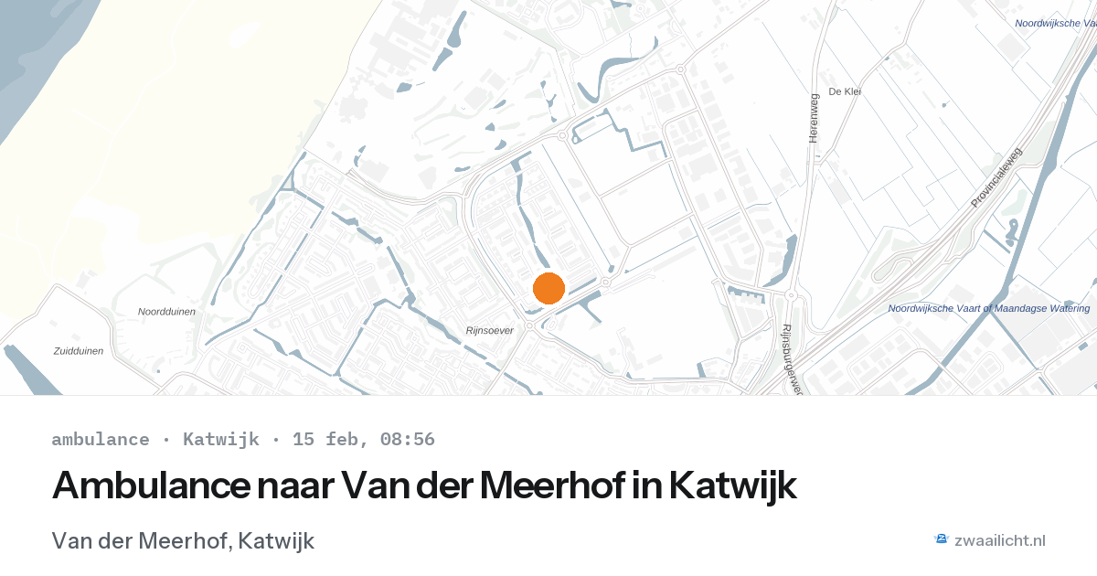 Ambulance naar Van der Meerhof in Katwijk — 15 feb 2026