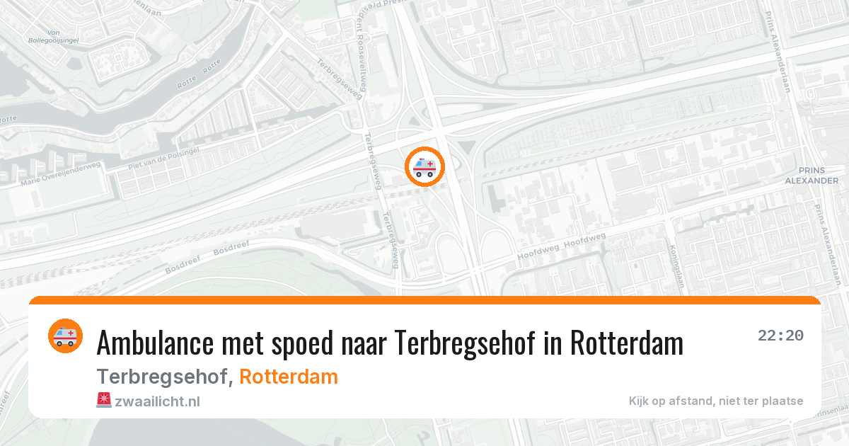 Ambulance met spoed naar Terbregsehof in Rotterdam — 8 aug 2026