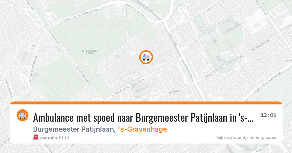 Ambulance met spoed naar Burgemeester Patijnlaan in 's-Gravenhage — 29 apr 2026