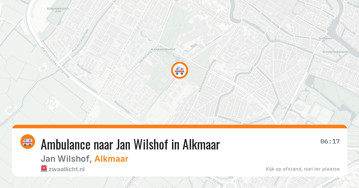 Ambulance naar Jan Wilshof in Alkmaar — 20 jun 2026