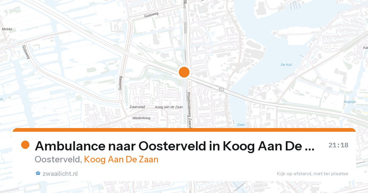 Ambulance naar Oosterveld in Koog Aan De Zaan — 26 aug 2026