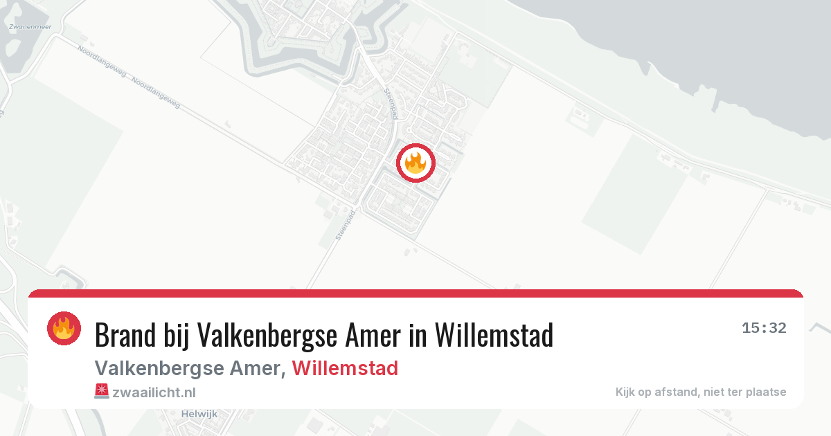 Brand bij Valkenbergse Amer in Willemstad — 24 jun 2026