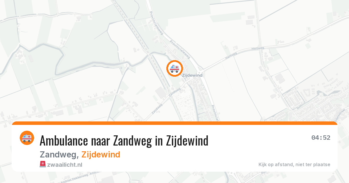 Ambulance naar Zandweg in Zijdewind — 25 apr 2026