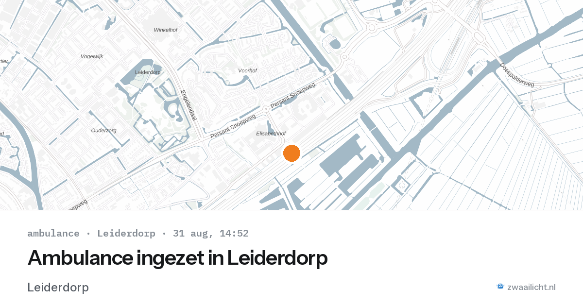 Ambulance ingezet in Leiderdorp — 31 aug 2026