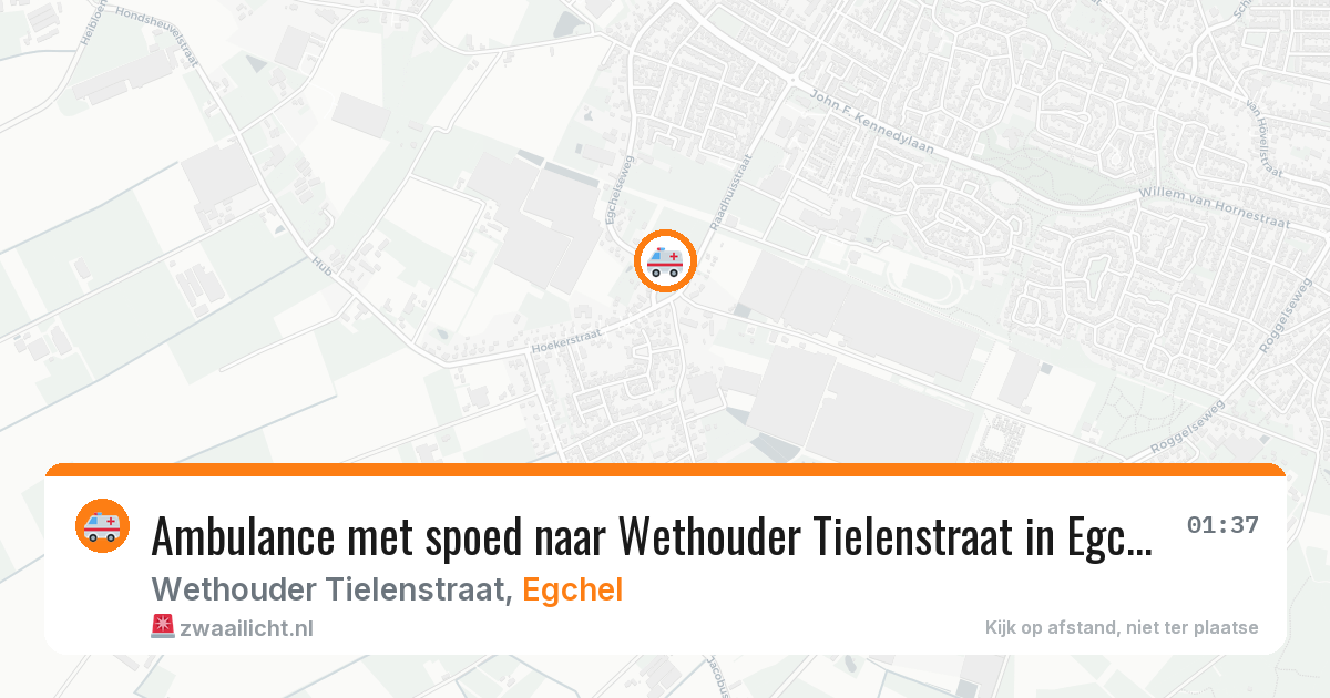 Ambulance met spoed naar Wethouder Tielenstraat in Egchel — 21 jul 2026