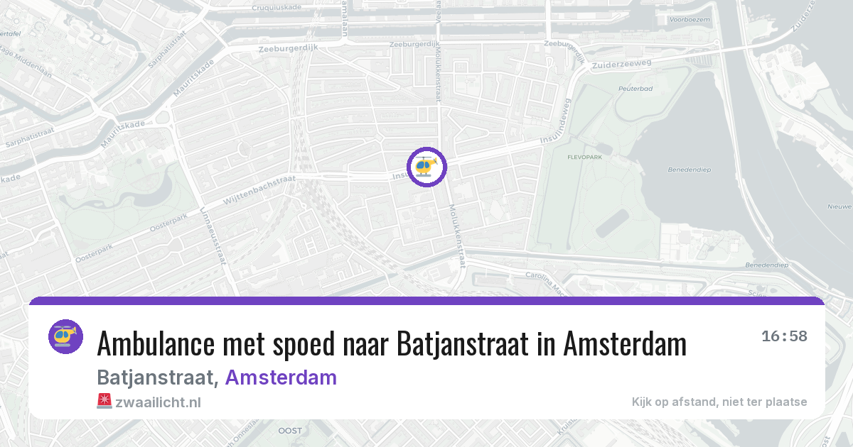 Ambulance met spoed naar Batjanstraat in Amsterdam — 7 mrt 2026
