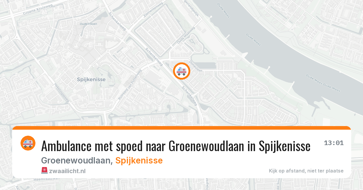 Ambulance met spoed naar Groenewoudlaan in Spijkenisse — 10 jul 2026