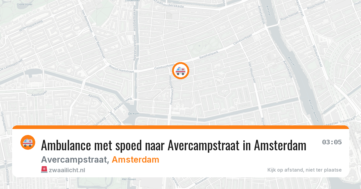 Ambulance met spoed naar Avercampstraat in Amsterdam — 19 jun 2026