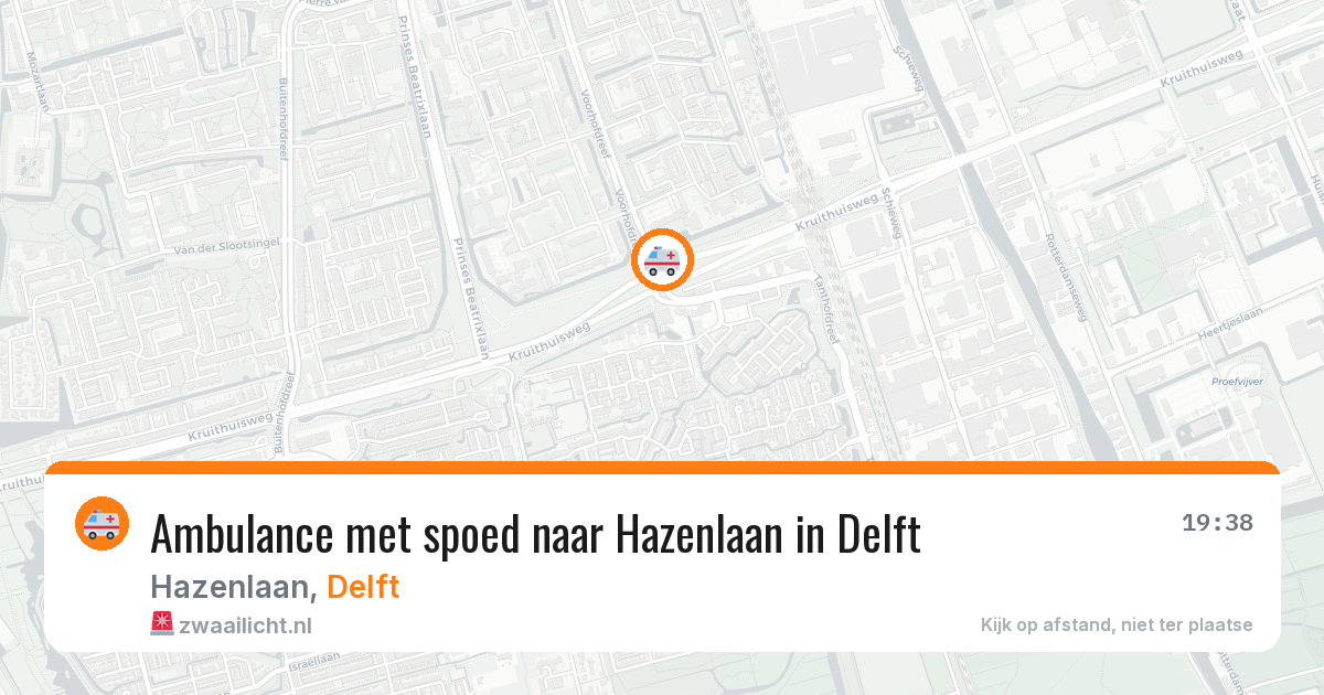 Ambulance met spoed naar Hazenlaan in Delft — 17 jun 2026