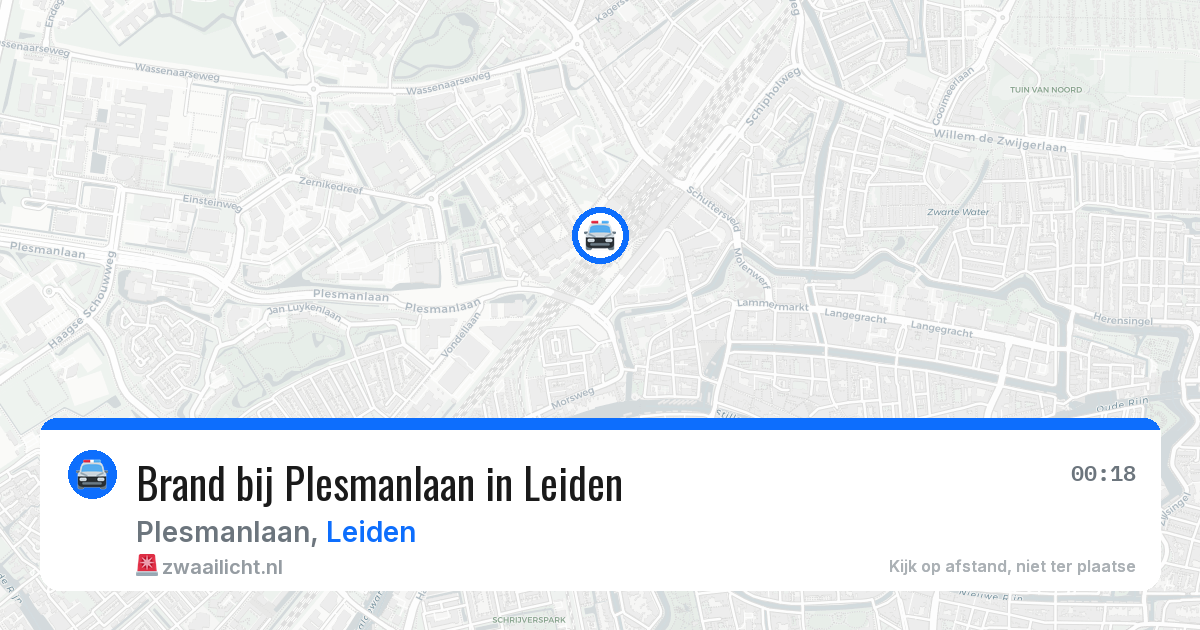 Brand bij Plesmanlaan in Leiden — 26 jun 2026