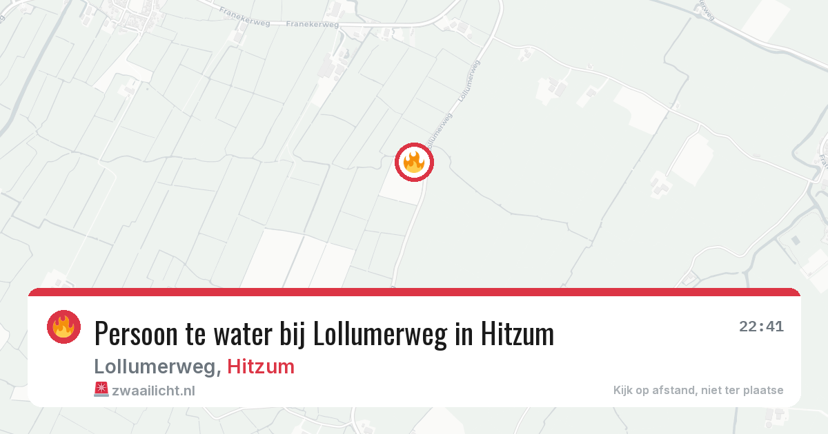 Persoon te water bij Lollumerweg in Hitzum — 26 jun 2026