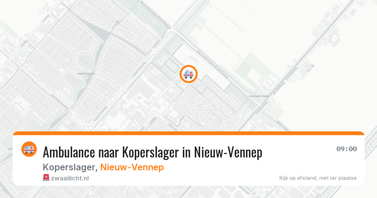 Ambulance naar Koperslager in Nieuw-Vennep — 29 jan 2026