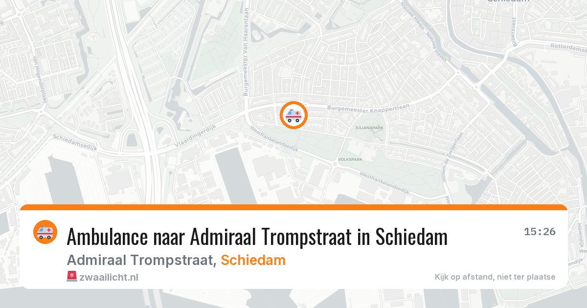 Ambulance naar Admiraal Trompstraat in Schiedam — 19 jun 2026