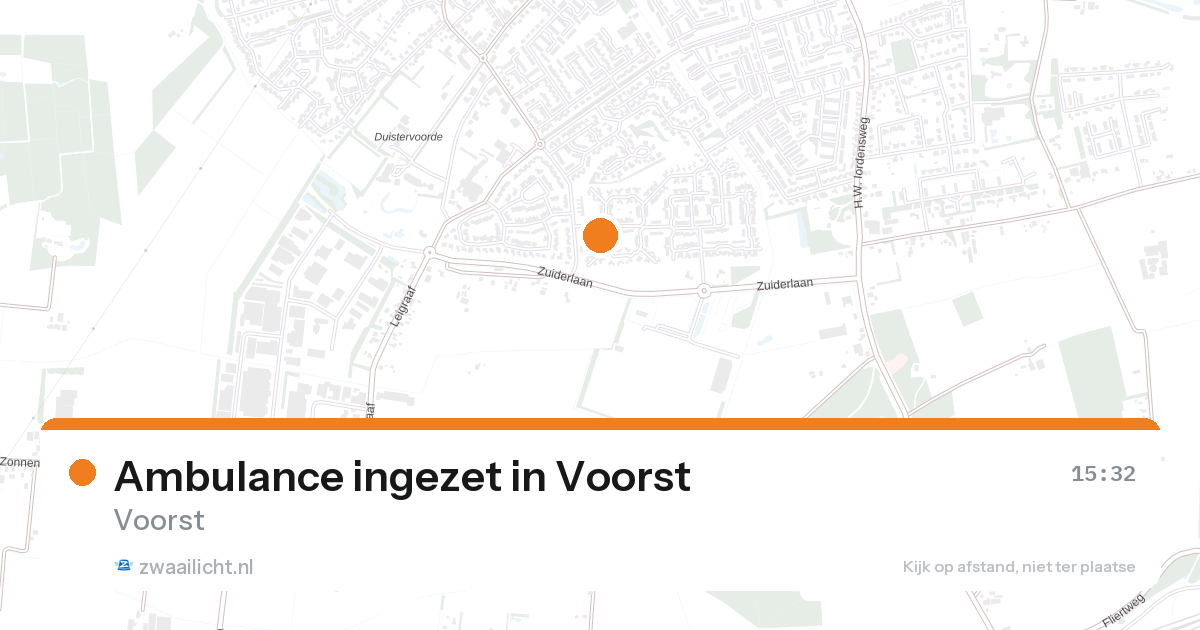 Ambulance ingezet in Voorst — 27 aug 2026