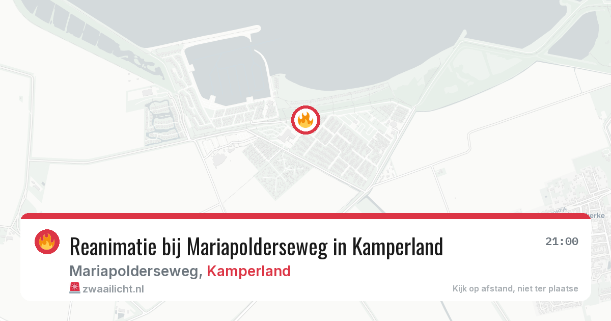 Reanimatie bij Mariapolderseweg in Kamperland — 10 aug 2026