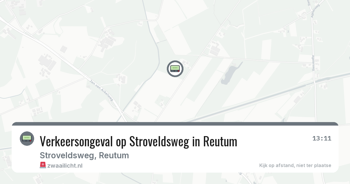 Verkeersongeval op Stroveldsweg in Reutum — 15 feb 2026