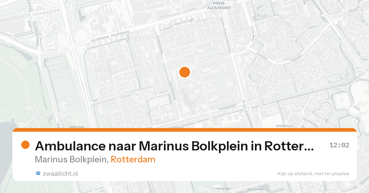 Ambulance naar Marinus Bolkplein in Rotterdam — 21 aug 2026