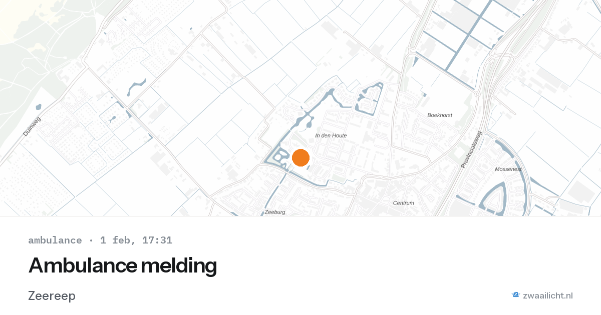 Ambulance melding — 1 feb 2026
