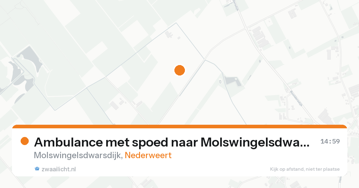 Ambulance met spoed naar Molswingelsdwarsdijk in Nederweert — 25 aug 2026