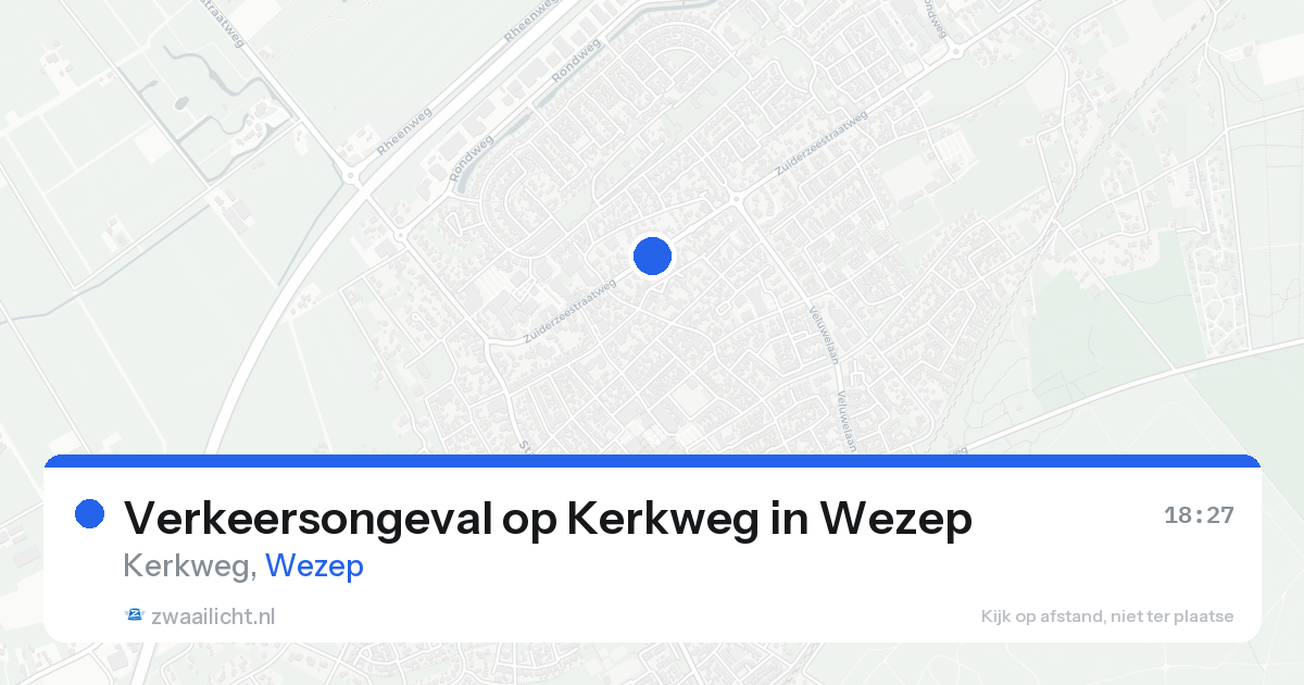 Verkeersongeval op Kerkweg in Wezep — 25 aug 2026