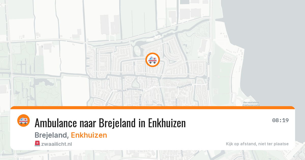 Ambulance naar Brejeland in Enkhuizen — 7 jun 2026