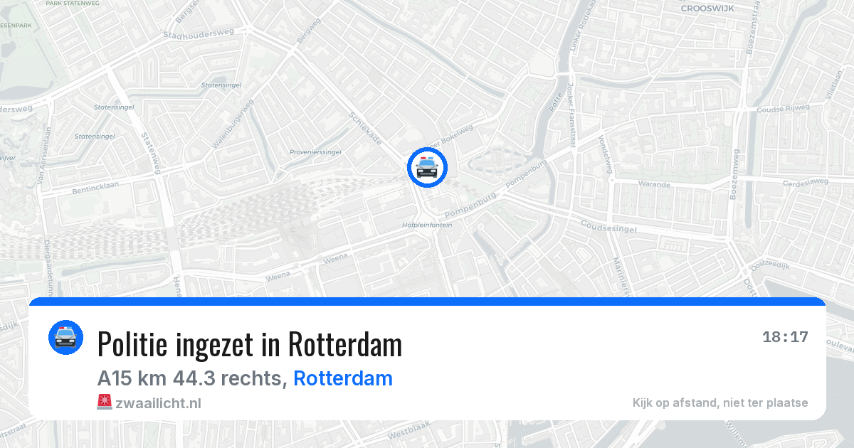 Politie ingezet in Rotterdam — 8 mei 2026 | 🚨 Zwaailicht.nl