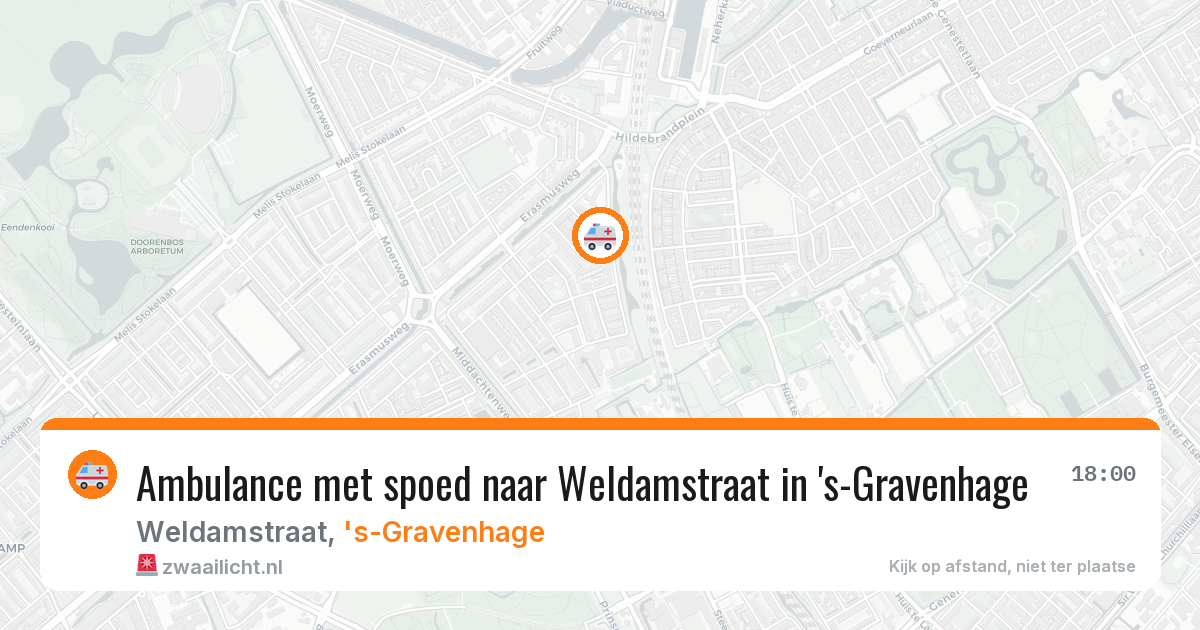 Ambulance met spoed naar Weldamstraat in 's-Gravenhage — 17 mei 2026